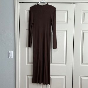 Brown Knit midi / maxi dress